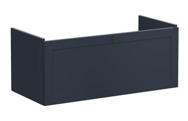 VitrA Root Classic 100cm 1 Drawer Slim Washbasin Unit - Matt Dark Blue